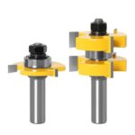 2 Stück 12 mm 12,7 mm Schaftzunge & amp;Groove Router Bit Set – Großer Holzbearbeitungsschneider Zapfenschneider for die Holzbearbeitung(12.7mm shank)