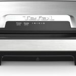 Tefal Inicio Compact 2-in-1 Kontakt- und Paninigrill, 1000 W, kompaktes Design, Edelstahlgehäuse, Saftauffangschale, antihaftbeschichtete Grillplatten, Edelstahl/Schwarz, GC270D10