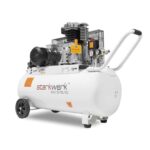 Starkwerk SW 575/10 Druckluftkompressor Kompressor 3kW 400V 10Bar 100l Kessel Keilriemenantrieb Luftkompressor Compressor, Langlebig inklusive Druckminderer und Wasserabscheider