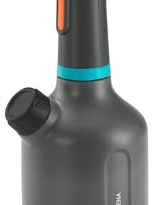Gardena Pumpsprüher 1 l EasyPump: Akku-Pumpsprüher mit 360°-Funktion, Messingdüse, große Öffnung, lichtdurchlässiges Design, integrierte Dosierkappe, mit Füllstandsanzeige (11114-20)