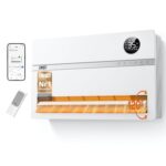 Dreo Smart Heizung Elektrisch, 2000W Elektroheizung Wandkonvektor mit Fernbedienung & App, 120° Oszillation, 5 Modus 3 Geschwindigkeit, 24H Timer, PTC Keramik Heizlüfter Energiesparend mit Thermostat