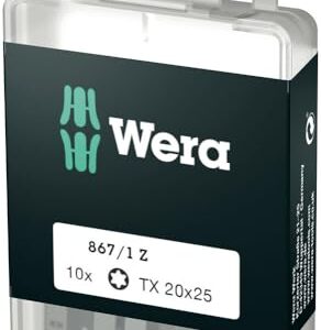 Wera Bit-Sortiment, 867/1 TX 20 DIY, TX 20 x 25 mm (10 Bits pro Box), 05072408001