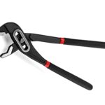 QWORK® Wasserpumpenzange, 250 mm Wasserrohrzange, Maximale Öffnungsweite 85 mm, Mit Rutschfesten Gummigriffen