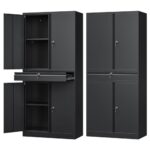 Sightlife Werkzeugschrank Metallschrank - 180x40x80cm Abschließbar Multifunktionaler Stahlschrank, Werkstattschrank mit Verstellbaren Trennwänden, Werkzeugschrank mit Schubladen (Ohne Räder)