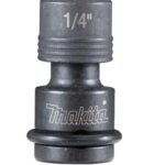 Makita B-68448 Bit-Adapter 1/2" Vierkant auf 1/4" Sechskant, 51 mm, Chrom-Molybdän, inklusive O-Ring und Sicherungsstift