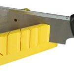 STANLEY Gehrungslade aus Kunststoff mit Rückensäge 1-19-800 (mit Befestigungsbohrungen, Schnittwinkel: 22.5°/45°/90°, schlagfester Korpus) zur Befestigung der Gehrungslade an Werkbänken - 1-19-800