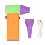 Wiederaufladbarer elektrischer Luftgebläse, kabelloser Jet-Ventilator mit bürstenlosem Motor mit 130.000 U/min, 52 m/s Hochgeschwindigkeitsluftstrom, stufenlose Drehzahlregelung fü