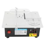 Mini Tischkreissäge 96W 5000 U/min mit 4 Sägeblättern, Höhen- & Geschwindigkeitseinstellung, Schutzabdeckung, Staubabsaugung, kompakte Kreissäge für Holz Kunststoff Acryl DIY