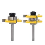 2 STÜCKE 6 MM Schaftfräser Holzschnitzerei Zunge & amp; Groove Joint Assembly T-Nut-Fräser-Bit-Set 3/4" Schaft-Holzschneidewerkzeug