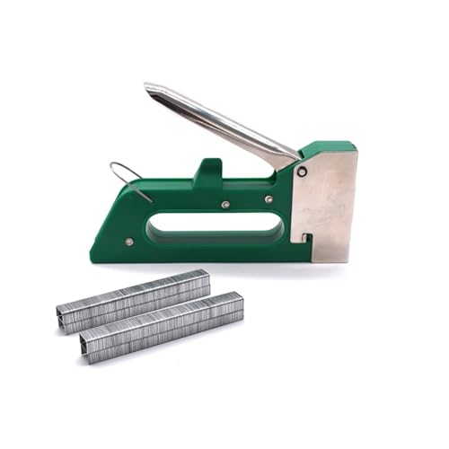 Nagelpistole, Nagelgerät, Manuelle Heftpistole mit 400 Heftklammern – robuste Pistole for Polster, Befestigungsmaterial, Dekoration, Tischlerei Für Heimwerker & Holzbearbeitung(Short Handle Stapler)