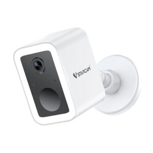 VSTARCAM 2K Überwachungskamera außen & innen, Magnetische Halterung, Kostenloser Cloud-Speicher, Spotlight & Sirene, KI-Bewegungserkennung, 1-6 Monate Akkulaufzeit, 2,4/5GHz WiFi, Farbnachtsicht,IP67