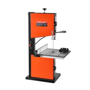 VEVOR Bandsäge, Schnittbreite 254 mm, Zweigang-Holzbandsäge mit 373-W-Motor (1/2 PS), Schnitthöhe 160 mm, 335x340 mm Gusseisentisch, mit 360°-Arbeitsleuchte, Gehrungsanschlag, Parallelanschlag