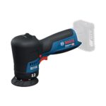 Bosch Professional 12V System Akku-Polierer GPX 12V-77 (inkl. montiertem 77 mm Klett-Stützteller, 77 mm Polier- und Scheuerschwamm)