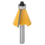 Schaft-Falzfräser, 8 mm Schaft-Fasen-Kanten-Fräser mit Lager, Fräser für Holzbearbeitung(22.5°)