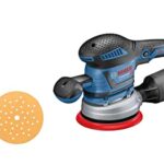 Bosch Professional Exzenterschleifer GEX 40-150 (inkl. Zusatzhandgriff, Staubbox, Schleifteller-⌀ 150mm, Schleifblatt C470 für Holz, Absaug-Adapter)