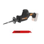 WORX WX501.9 Akku-Säbelsäge 20V – leistungsstarke Brushless Motor – 26mm Hublänge – 0-3000/min Leerlaufdrehzahl– leicht & kompakt – werkzeugloser Messerwechsel – LED Licht – ohne Akku & Ladegerät