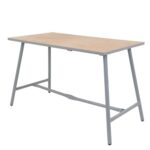 TRUTZHOLM Werkbank 114 x 60 x 84 cm klappbar Werktisch bis 150 kg Tragkraft Stahl Grau mit Sperrholzplatte