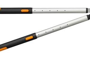 Fiskars SmartFit Bypass-Teleskop-Astschere für frisches Holz, Antihaftbeschichtet, Gehärteter Präzisionsstahl, Grifflänge: 66 bis 90 cm, Schwarz/Orange, L86, 1013564