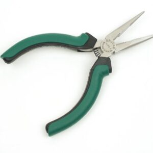 Brüder Mannesmann Elektronik-Spitzzange gerade 130 mm, Präzisionszange mit rutschfestem Griff, feinem Greifen und Schneiden, ideal für Elektronik und Modellbau, 1 Stück | M 1070-4