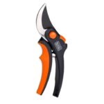 BLACK+DECKER Gartenschere - Klingen aus gehärtetem Stahl - 13 MM - Schwarz/Orange