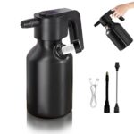 WRQIOO Elektrisch Gartenspritze 2L, Akku Drucksprüher mit Verstellbarer Düse & Messbecher & Verlängerungsstange & Universalstange, Elektrische Gießkanne, Pflanzensprüher Elektr-isch