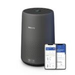 Philips Haushaltsgeräte 800i-Serie Kompakt-Luftreiniger, 49m2, HEPA- & Aktivkohlefilter, Entfernt Bis Zu 99,5% Der Viren & Aerosole Aus Der Luft (1), Schwarz (AC0850/11)