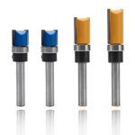 YIXISI 4 Stücke 6.35mm Schaft Bündigfräser, Holz Fräser Router Bit Oberfräser, Nutfräser Holzschneider für Trimm Carving, 3 Größen