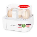 Emerio bester Eierkocher EB-115560 kocht alle drei Garstufen [weich|mittel|hart] in nur einem Kochvorgang mit perfektem Ergebnis und Sprachausgabe, einzigartig in Technik und Design, Modell 2022