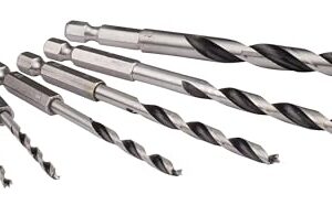 Makita D-62371 Holzbohrer-Set 7-teilig, Holzspiralbohrer für Weich- und Hartholz, Ø 2 - 8 mm, 1/4"-Sechskantaufnahme