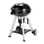 TAINO NEO Holzkohle-Kugelgrill mit klappbarem Deckel Kettle-Grill Ø 57 cm Thermometer Schwarz