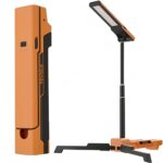 LED Baustrahler mit Stativ, 1500LM Arbeitsleuchte, Wiederaufladbarer LED Arbeitsscheinwerfer mit 3 Farbtemperaturen (3000K/4500K/6000K), IP54 Wasserdicht, für Outdoor, DIY und Werkstatt