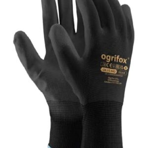 Ogrifox OX-Poliur_Bb9 Schutzhandschuhe, OX.12.442 Poliur, Schwarz-Schwarz, 9 Größe, 12 Paar
