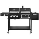 TAINO HERO DUO Gasgrill Holzkohlegrill Smoker Kombigrill Grillwagen 2 in 1 System BBQ Grill Kombistation Gas Kohle schwarz