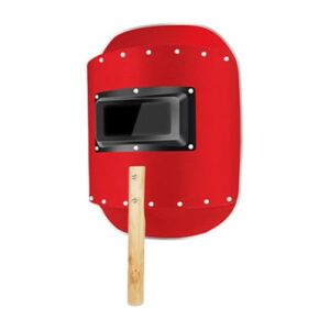 Harilla Handschweißschild-Schutzzubehör, schlagfest, mit Holzgriff, Schweißmaske, Arbeitsschutzausrüstung, Aluminiumkante