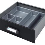 Küpper Schubladenunterteilung 955, Kunststoff, 43,5x43x6 cm, 5 Fächer