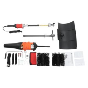 2-in-1 Schneefräse Elektrisch, tragbarer Motorbesen, Schneeschaufel, Kehrmaschine Manuell mit Gebläse und Bürste, 55 cm Arbeitsbreite