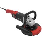 Donened - Betonschleifer, Betonfräse Set, 1580W Winkelschleifer, Scheiben-Ø 180 mm, 6 Gänge Geschwindigkeit Einstellbar, für Schleifen verschiedener Materialien (Schwarz)