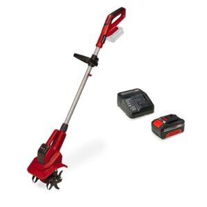Einhell Akku-Bodenhacke GE-CR 18/20 Li E Power X-Change (18 V, Li-Ion, elektronische Drehzahlregulierung, 4 Hackmesser, Zusatzhandgriff, inkl. 4,0 Ah Akku und Ladegerät)