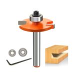 glryd ScheibennutfräSer 8mm Schaft, 4mm Schnitttiefe Nutfräser, mit 2 Einstellbaren Lager, Fräser für Oberfräse Präzise Nut- und Rillenfräserarbeit an Holz, für Holzkekse #00,#10 und #20