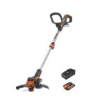 WORX WG163E.2 Akku Rasentrimmer 20V, 2-in-1 Rasentrimmer mit 90° drehbarer Trimmerkopf, 30cm Schnittdurchmesser, Teleslopstiel (inkl. 2Ah Akku & Ladegerät)
