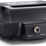 SEVERIN SEVO GT Elektrogrill mit Deckel, elektrischer Tischgrill mit schnellem Grillstart in 10 min bis 500 °C, Balkon Grill mit OLED-Display, für innen und außen, 3.000 W, Edelstahl/Schwarz, PG 8106