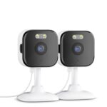 ANBIUX 2K Überwachungskamera Aussen/Innen,Kamera überwachung innen mit Farbige Nachtsicht,Mini Kamera,2.4Ghz WiFi,Bewegungserkennung,Alarm,Kabelgebunden,2-Wege Audio,USB,IP66