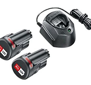 Bosch Akku Starter Set (2x Akku, Ladegerät, 12 Volt System, im Karton)