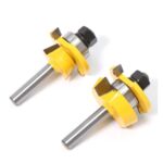 2 Teile/satz 8 MM Schaftfräser Holzschnitzschiene & amp; Stile Router Bit Set Shaker Door Knife Holzbearbeitungsschneider Zapfenschneider
