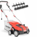 HECHT brandneuer 2 in 1 elektro Vertikutierer - Vertikutierer Elektro für einen schönen grünen saftigen Rasen – Starke 1800 Watt mit Lüfter- und Messerwalze - großzügiger 55l Auffangsack – elektrisch