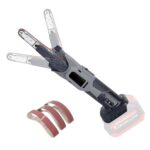 Akku Bandschleifer Kompatibel mit Makita 18V, Elektrische Feile 10x330mm, Kabellose Schleifmaschine Multischleifer mit 3 Schleifbändern, 6 Geschwindigkeiten, 35° Einstellbare (ohne Akku)