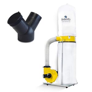 BAMATO Absauganlage AB-2530 | inkl. Y-Adapter | 400 V Elektromotor | 1500 W Motorleistung | 2530 Absaugleistung in m³/h | 1800 Pa Unterdruck | Absauganlage Holz