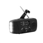 Goshyda Notfall-Wetterradio, Solar-Handkurbelradio mit FM AM WB, Unterstützt Handy-Ladegerät, LED-Taschenlampe, für Camping Im Innen- und Außenbereich