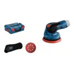 Bosch Professional 12V System Akku Exzenterschleifer GEX 12V-125 (inkl. Schleifteller (125mm), 1x Schleifpapier, Staubbeutel, L-BOXX, ohne Akku/ Ladegerät)