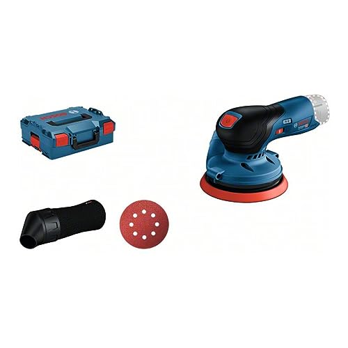 Bosch Professional 12V System Akku Exzenterschleifer GEX 12V-125 (inkl. Schleifteller (125mm), 1x Schleifpapier, Staubbeutel, L-BOXX, ohne Akku/ Ladegerät)